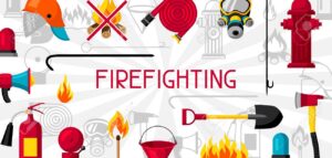 firefighting items. Fire protection equipment.