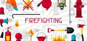 firefighting items. Fire protection equipment.